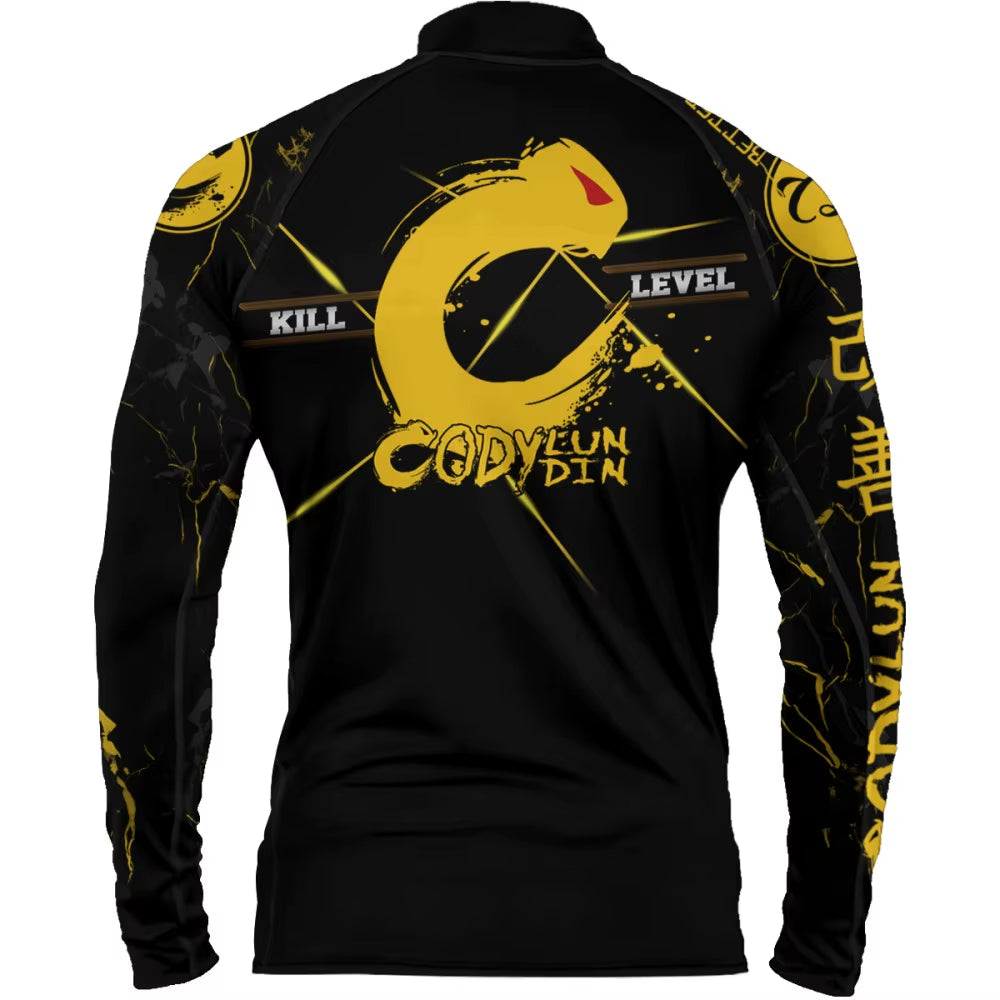 Men'S Jiu Jitsu BJJ Rash Guard T-Shirt Pant Rashguard MMA Compression Shirt for Sportsuit Training Boxing Jerseys No-Gi Shorts